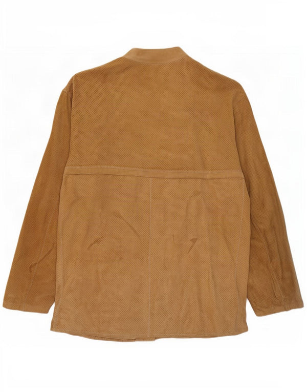 Jachetă vintage pentru bărbați din piele intoarsa UK 34 XS Bej