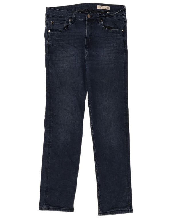 Blugi drepti pentru femei Marks & Spencer UK 12 Medium W30 L28 Bleumarin