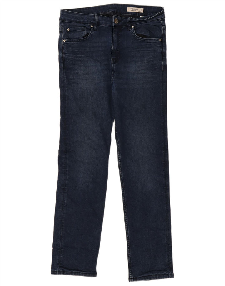 Blugi drepti pentru femei Marks & Spencer UK 12 Medium W30 L28 Bleumarin