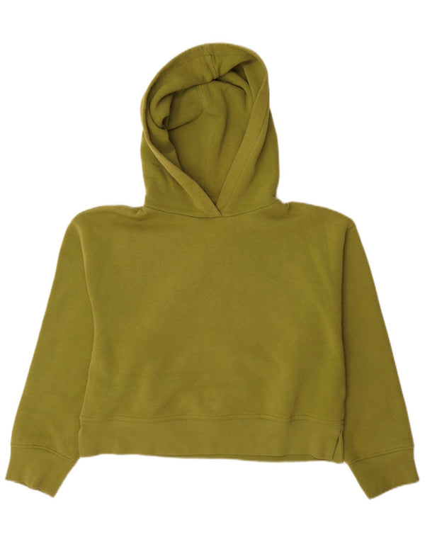 Pulover pentru femeie Zara Crop Hoodie UK 14 Medium Khaki Bumbac