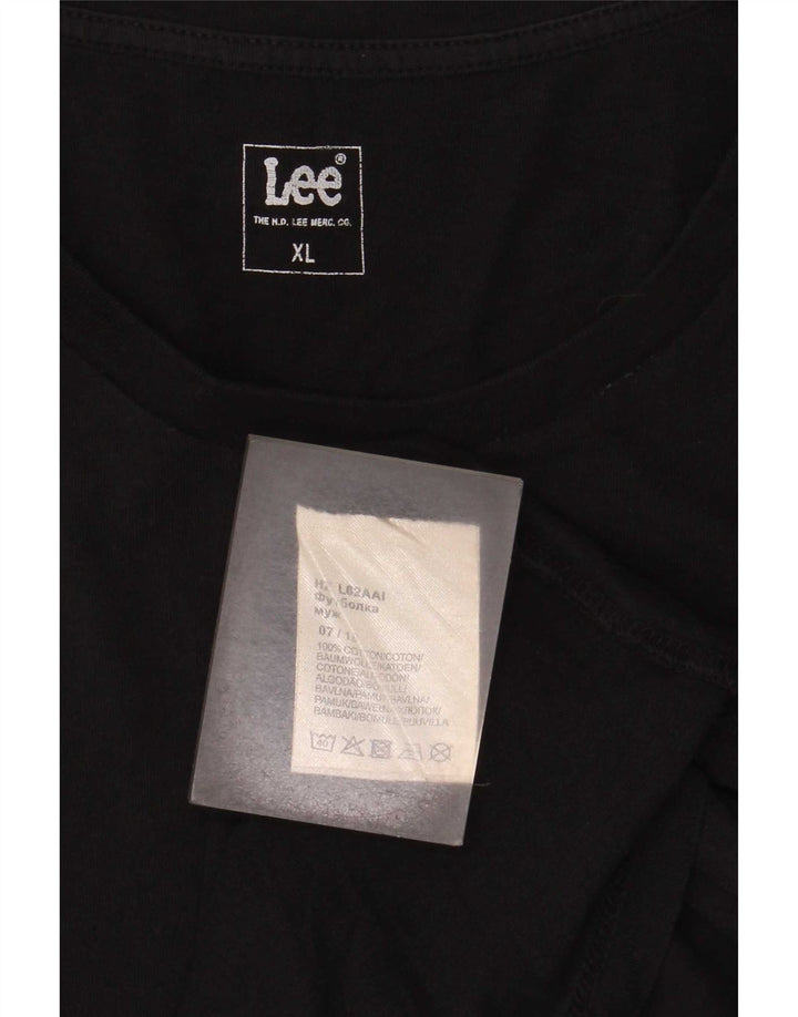 Tricou grafic pentru bărbați Lee Top XL bumbac negru