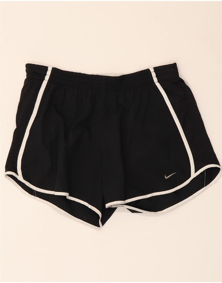 Pantaloni scurti sport NIKE Dri Fit pentru femei UK 12/14 Poliester mediu negru