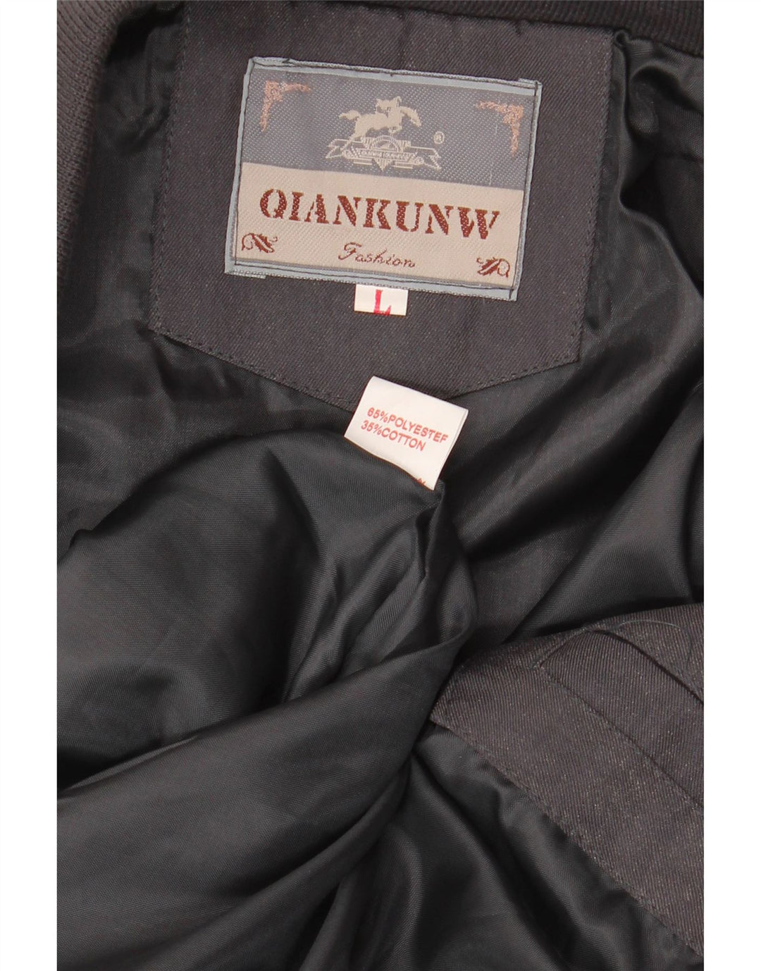 Bomber pentru bărbați VINTAGE UK 40, mare, negru, poliester color bloc