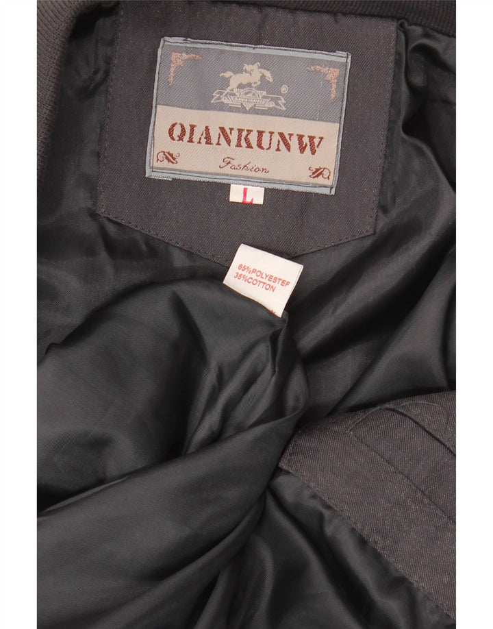 Bomber pentru bărbați VINTAGE UK 40, mare, negru, poliester color bloc