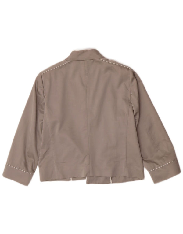 Blazer pentru femei Marella Jachetă Blazer deschisă UK 16 mare, gri, viscoză