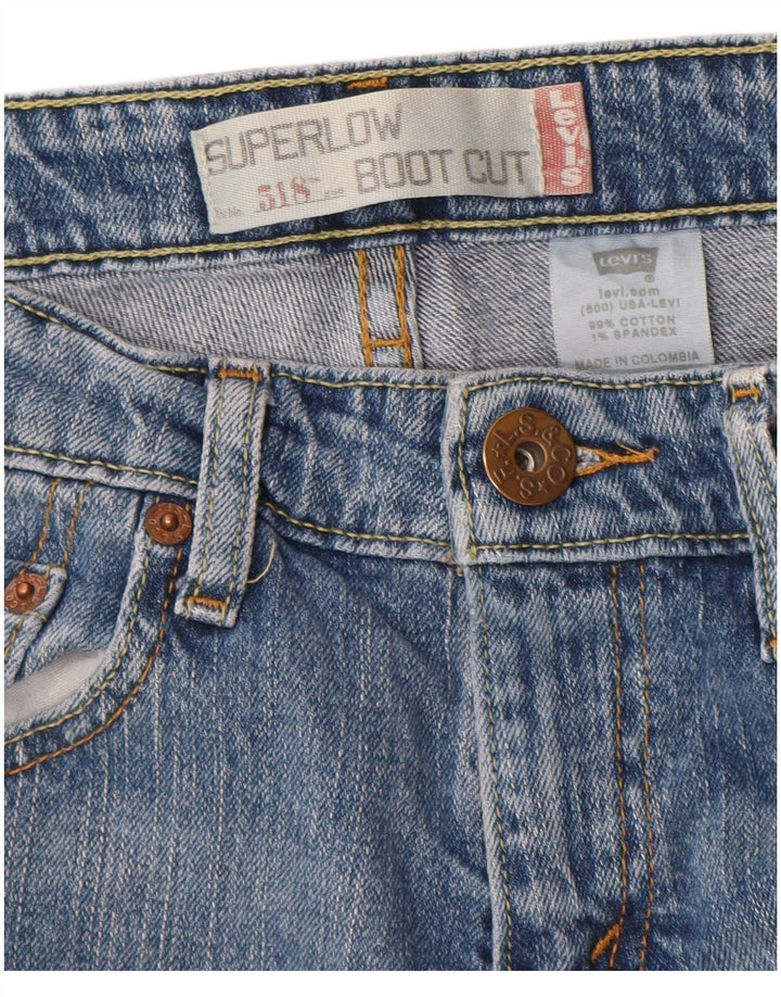 Blugi Levi's 518 Super Low Bootcut W28 L32 Bumbac albastru