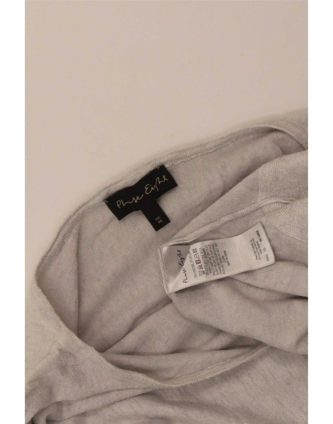 Phase Eight Crop Top cu mâneci 3/4 pentru femei UK 14 Medium Gri Pete