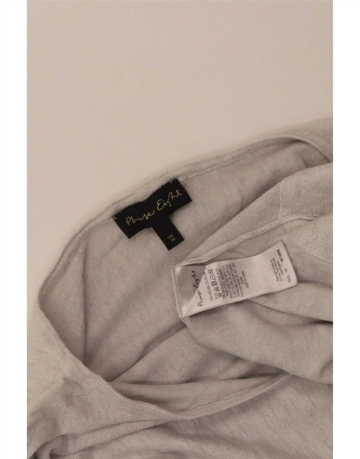 Phase Eight Crop Top cu mâneci 3/4 pentru femei UK 14 Medium Gri Pete