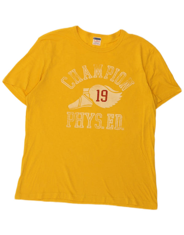 Tricou cu grafic normal pentru bărbați Champion Top XL Galben