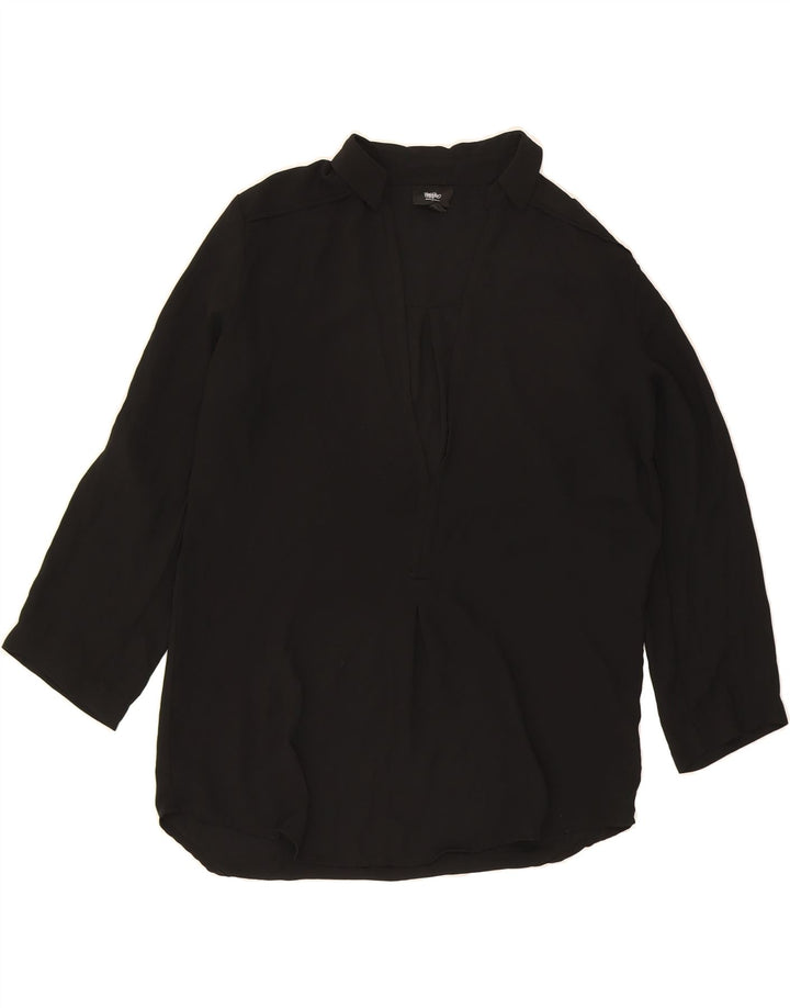 MOSSIMO Womens Long Tailed Oversized Pullover Shirt UK 6 XS Black Vintage Mossimo and Second-Hand Mossimo from Messina Hembry 