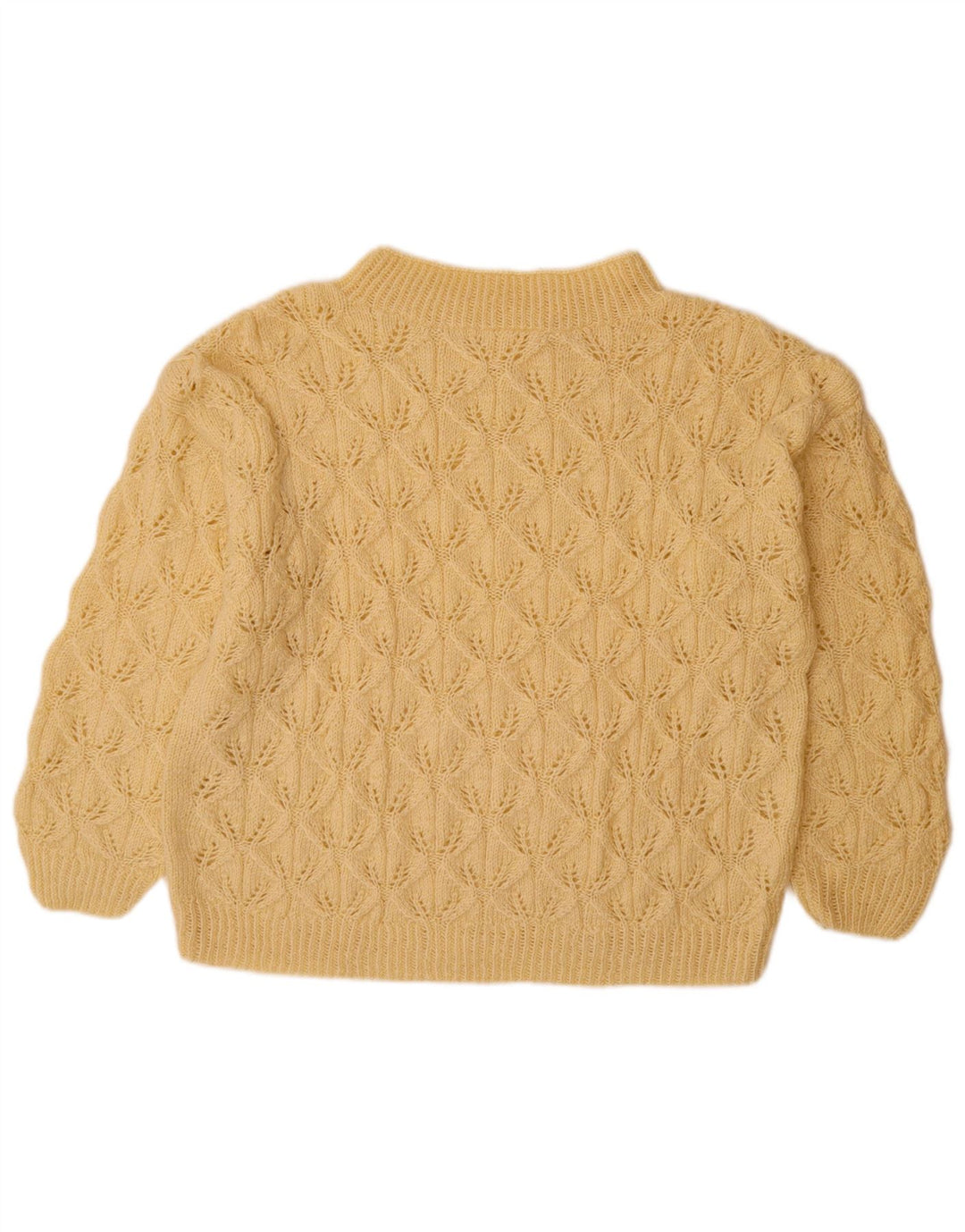 VINTAGE Pulover cu gât țestoasă pentru femei UK 14 Large Bej