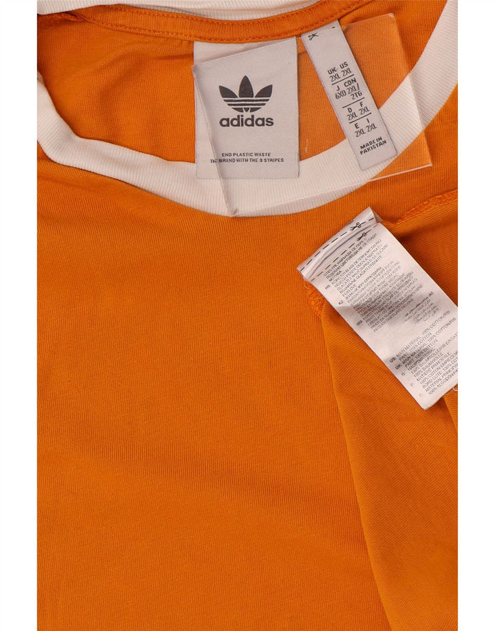 Tricou pentru bărbați Adidas Top 2XL bumbac portocaliu