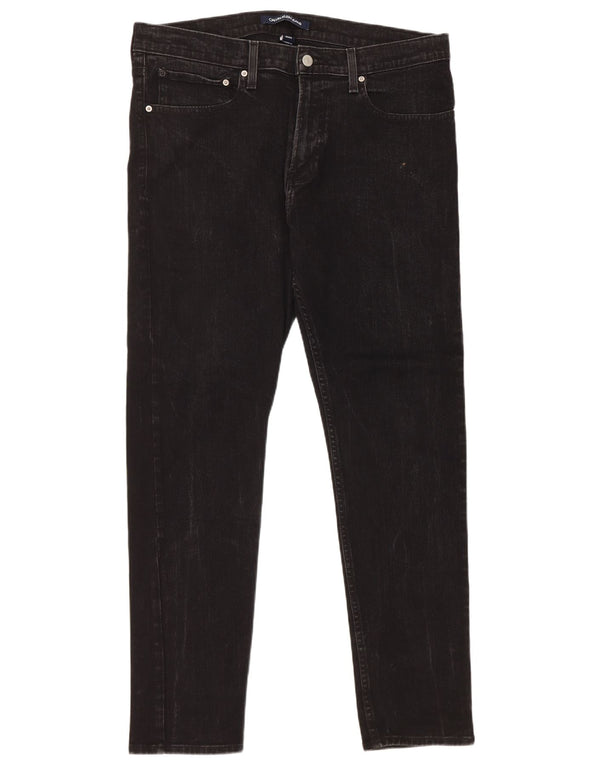 Blugi slim pentru bărbați Calvin Klein W36 L32 bumbac negru