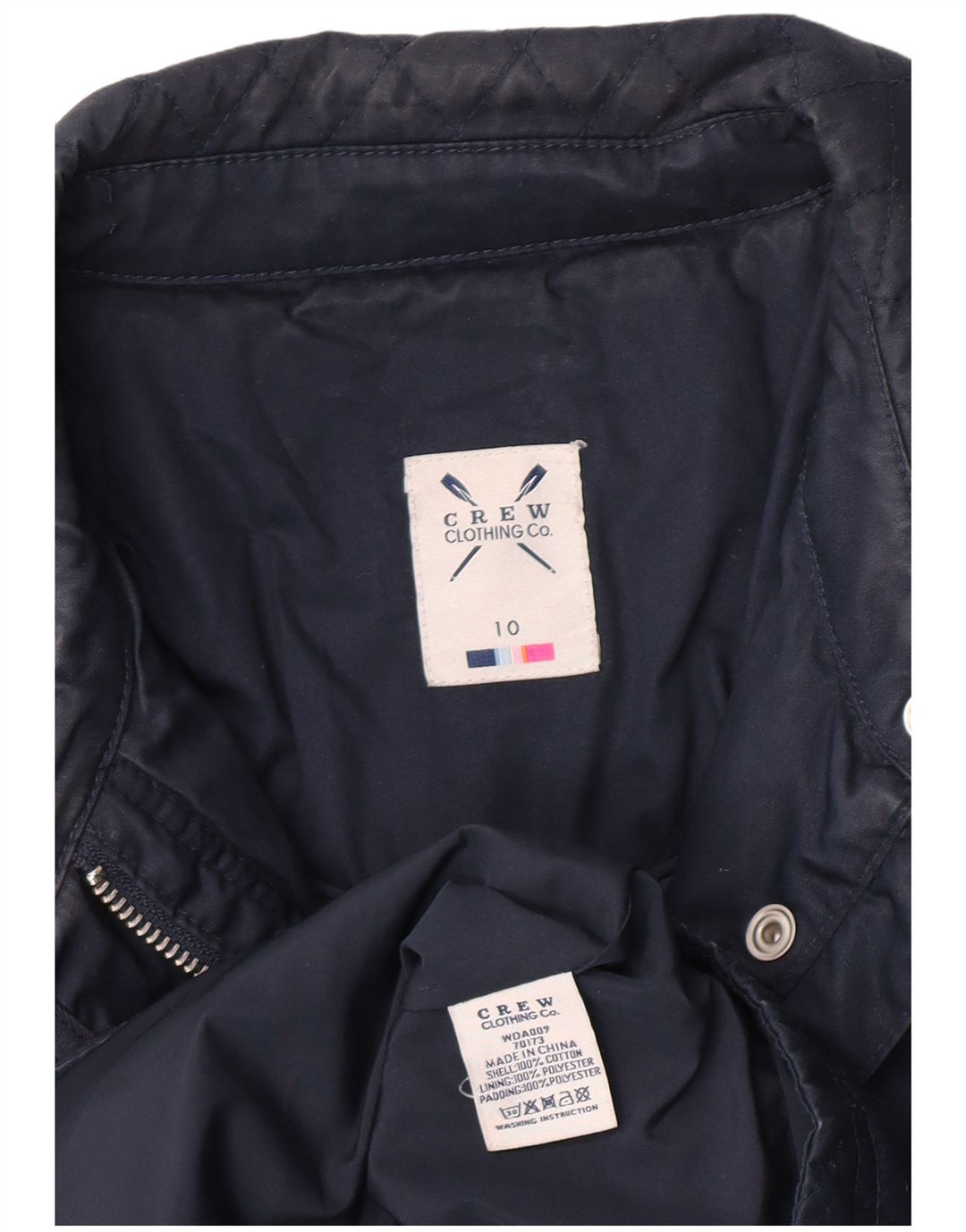Crew Clothing Jachetă matlasată pentru femei, cu tăiere obișnuită, UK 10 Mic, bleumarin
