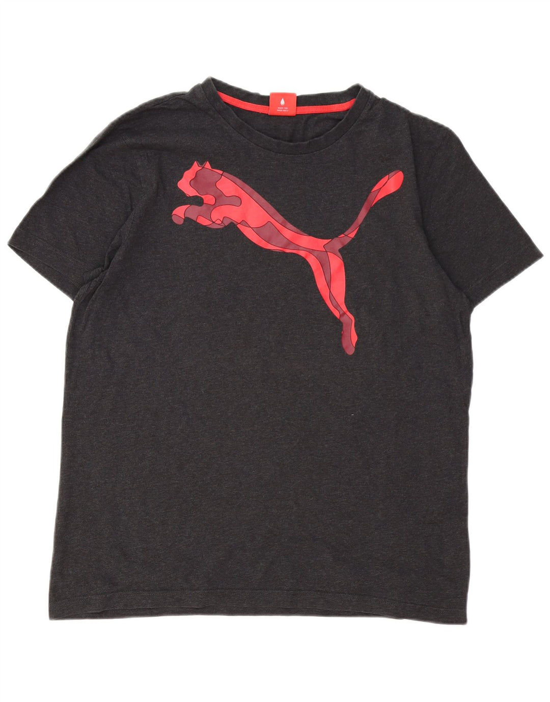 Tricou grafic PUMA pentru bărbați Top mare din bumbac gri