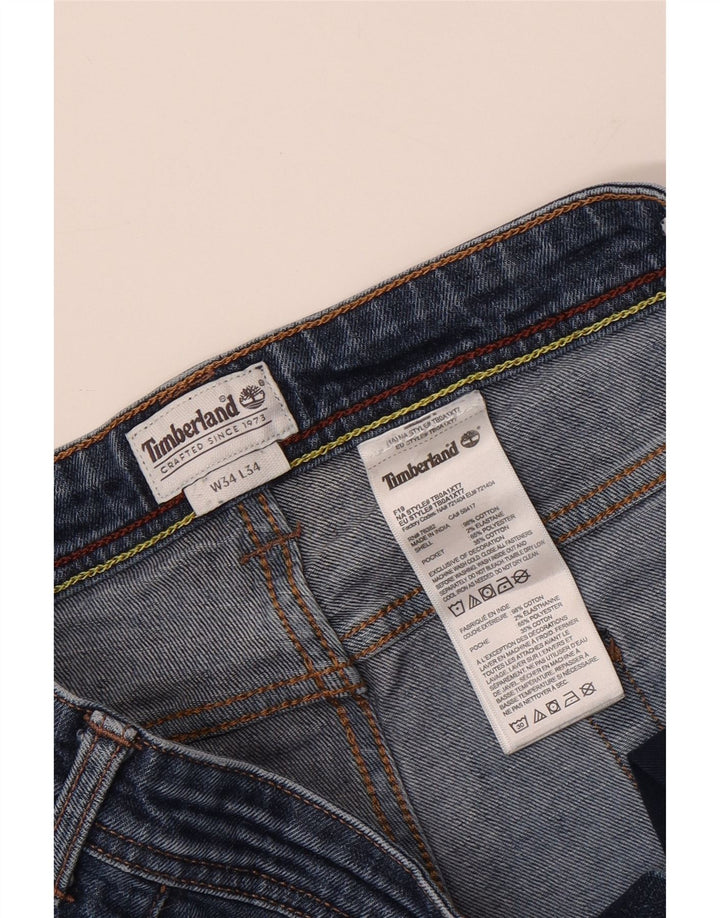 Blugi subțiri pentru bărbați TIMBERLAND W34 L29 Bumbac albastru