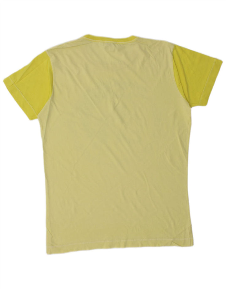 Tricou grafic pentru bărbați DIESEL Top mic galben Colorblock
