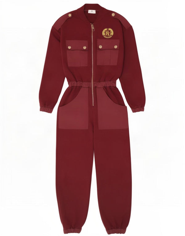 Salopetă Militară pentru Damă Elisabetta Franchi IT 42 Bumbac Maro Mediu