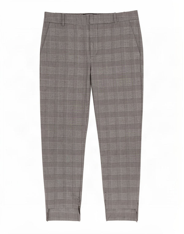 Pantaloni chino slim pentru femei Zara EU 40 Mediu L30 L27 Gri Houndstooth