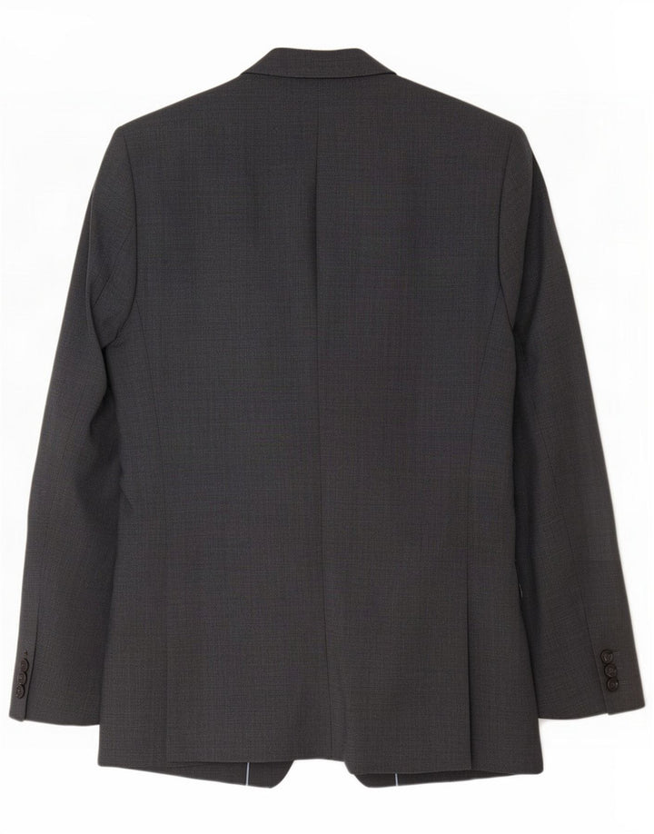 Jachetă pentru bărbați Marks & Spencer, lungă, cu 2 nasturi, slim fit, UK 40, gri mediu