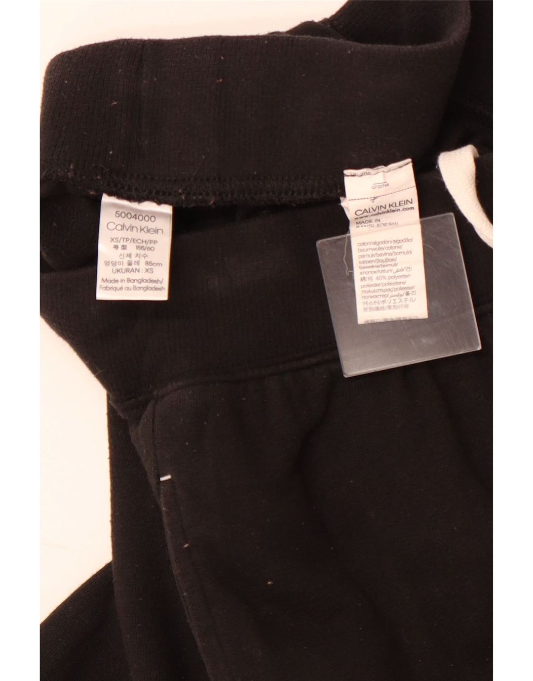 CALVIN KLEIN Pantaloni de trening grafic pentru femei Joggeri UK 6 XS Negru