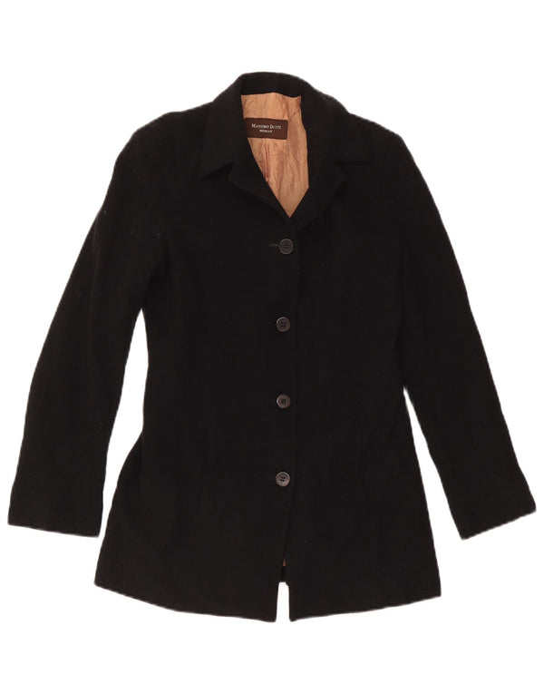 Massimo Dutti Jachetă Blazer Femei cu 4 nasturi EU 38 Lână neagră mică