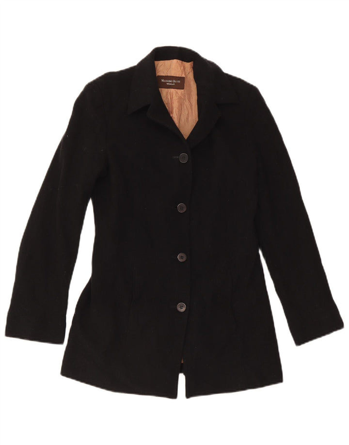 Massimo Dutti Jachetă Blazer Femei cu 4 nasturi EU 38 Lână neagră mică