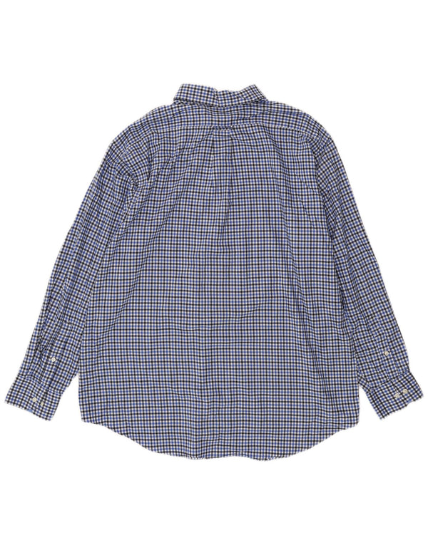 Cămașă pentru bărbați Izod Mărimea 17 17 1/2 XL Bumbac cu check albastru