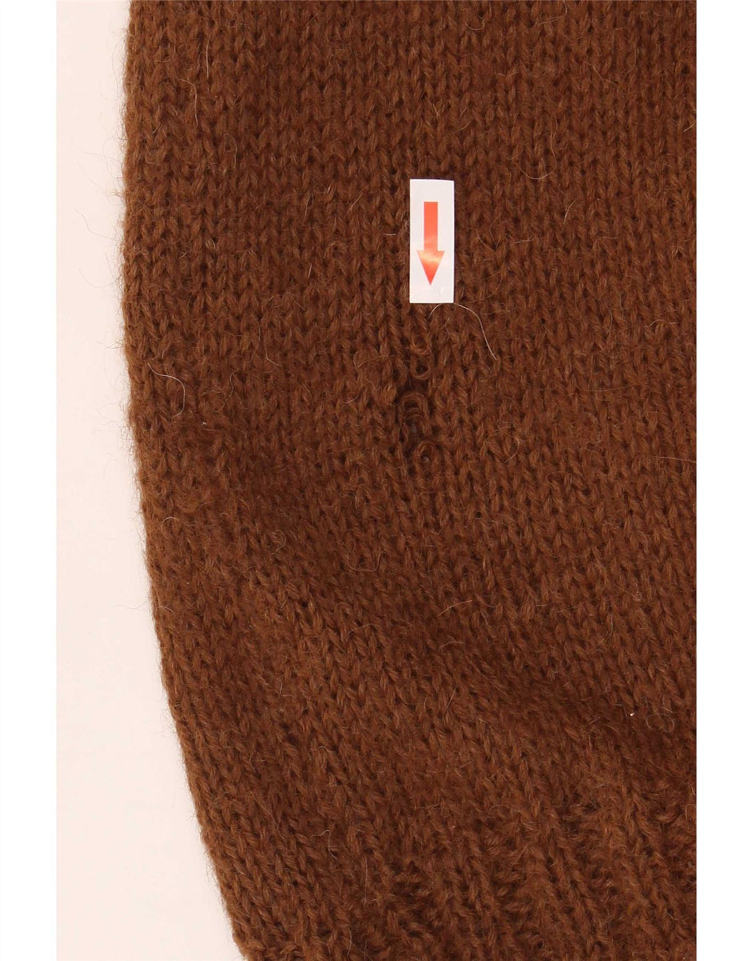 Pulover vintage pentru femei cu gât rulat, UK 12, maro mediu
