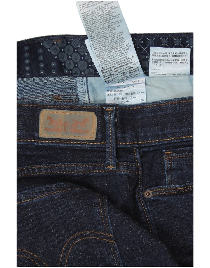 Blugi drepti 525 pentru femei LEVI'S US 12 mare W31 L32 bumbac bleumarin