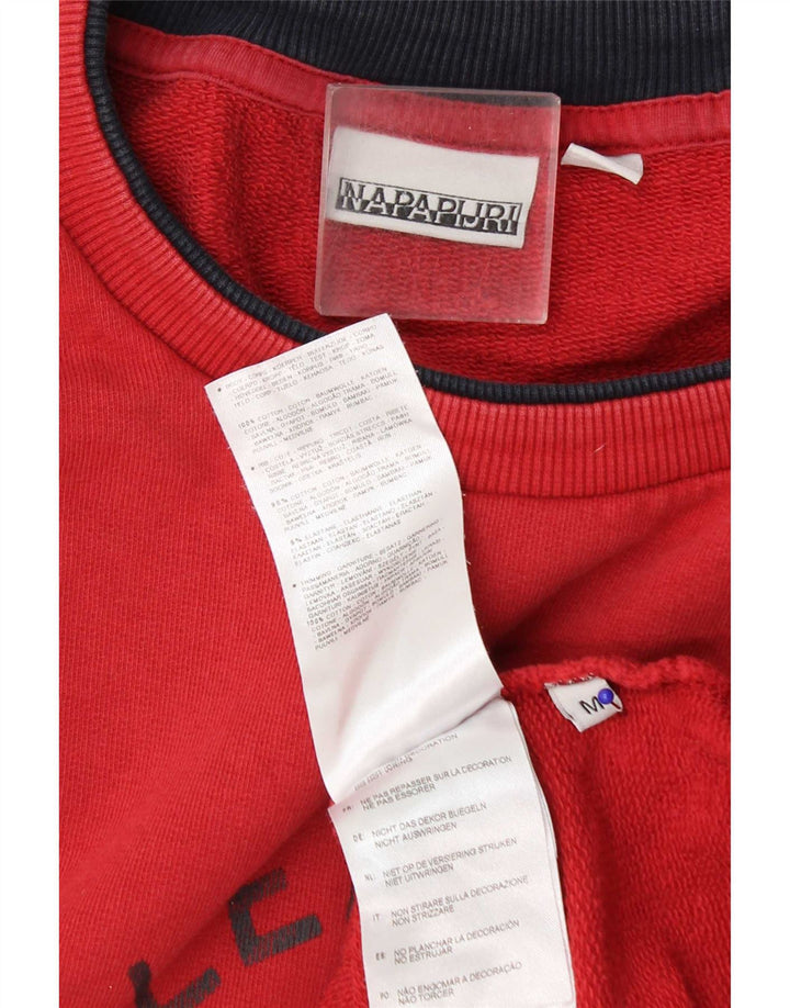 Hanorac grafic pentru bărbați Napapijri Jumper Bumbac Roșu Mediu