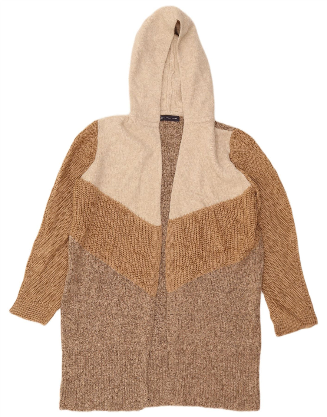 Pulover cardigan cu paragate pentru femei Marks & Spencer UK 14 Bej mediu