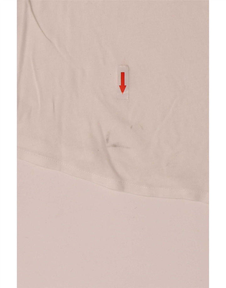 Massimo Dutti Top transparent cu mânecă lungă pentru femei UK 12 Medium White Lyocell