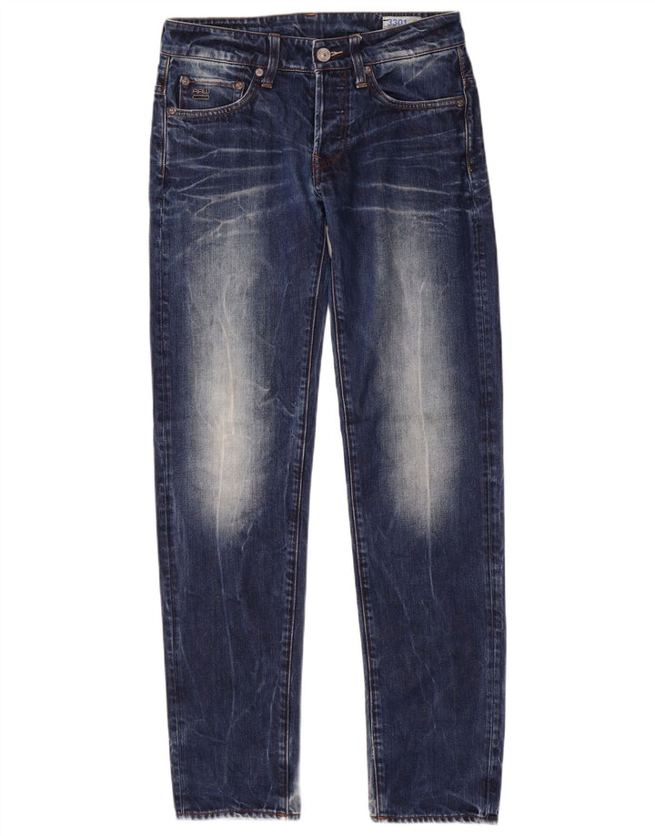 Blugi G-Star 3301 Slim pentru bărbați W28 L32 Bumbac albastru