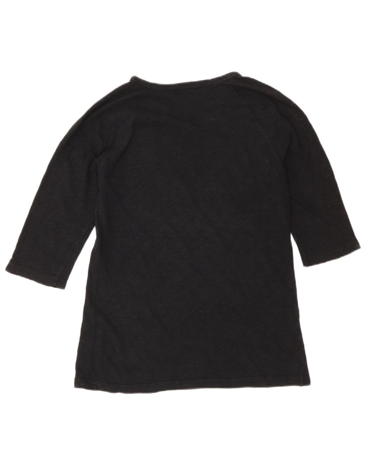 Top femeie Zara cu mâneci 3/4 UK 10 mic negru
