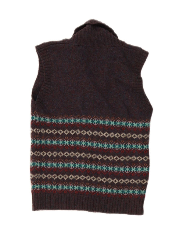 Pulover cardigan pentru femei Stanley Blacker UK 10 Small Bluemarin Fair Isle