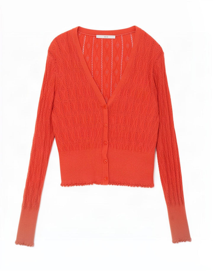 Pulover cardigan supradimensionat pentru femei Oasis UK 14 bumbac portocaliu mediu