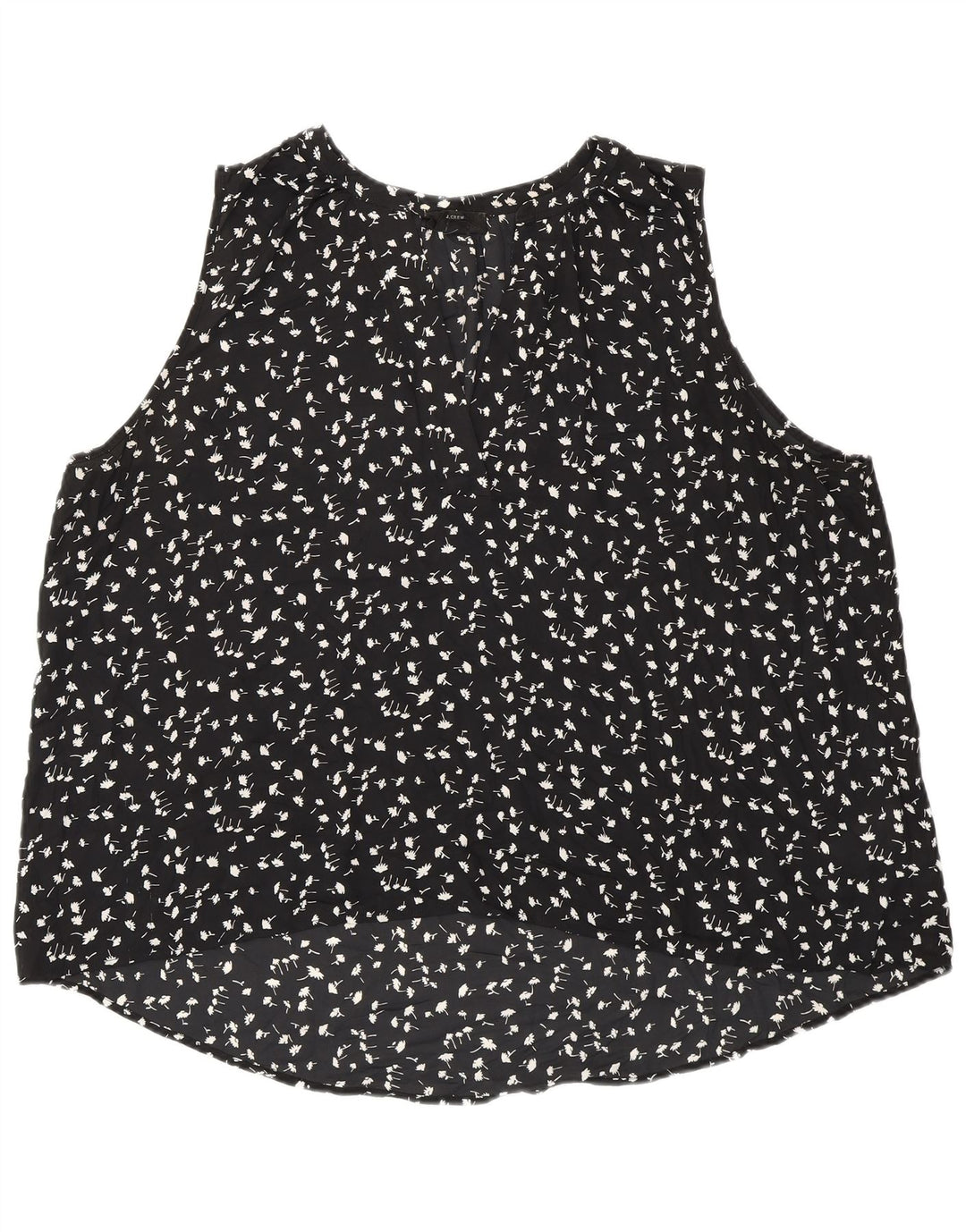 Bluză fără mâneci 365 pentru femei J. CREW UK 20 2XL Negru Floral Poliester
