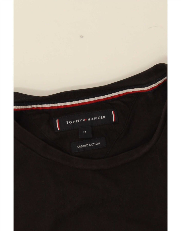 Tricou grafic Tommy Hilfiger pentru bărbați Top mediu din bumbac negru