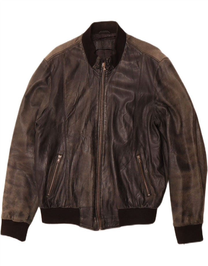 Jachetă de piele pentru bărbați VINTAGE UK 38 Medium Black