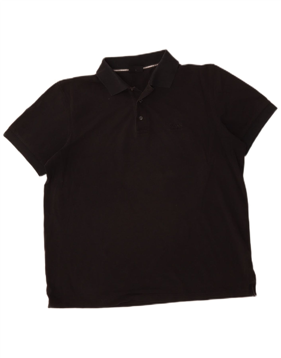 Tricou polo HUGO BOSS pentru bărbați, bumbac negru mare