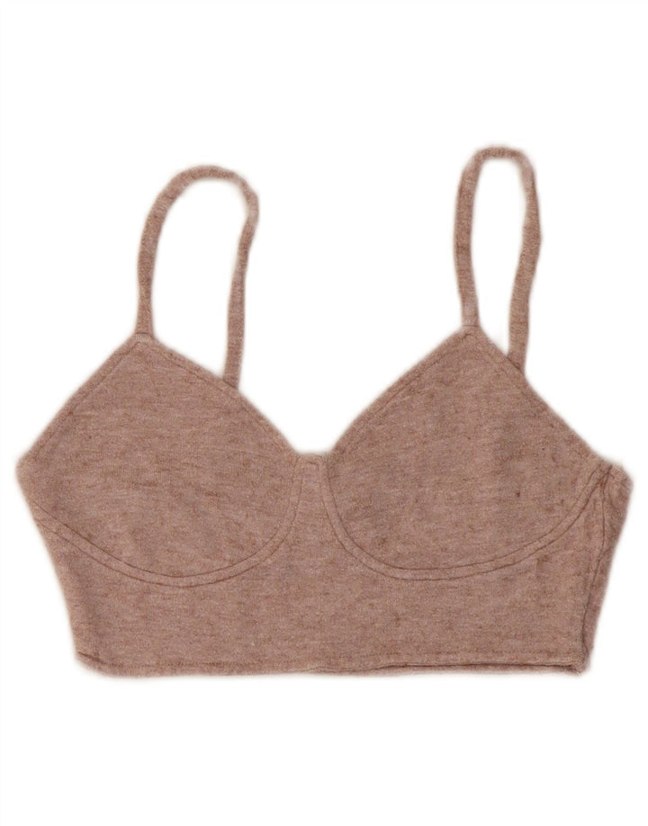 Top sutien pentru femei Zara UK 12 Medium Beige Viscose