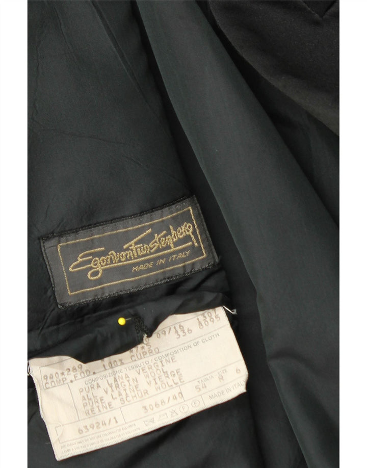 Egon Von Furstenberg Mens UK 40 Large W32 L32 Lână virgină neagră