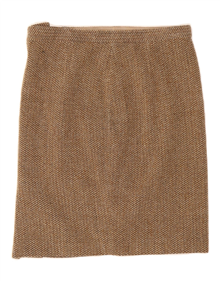 VINTAGE Womens Straight Skirt W30 Medium  Brown Wool Vintage Vintage and Second-Hand Vintage from Messina Hembry 