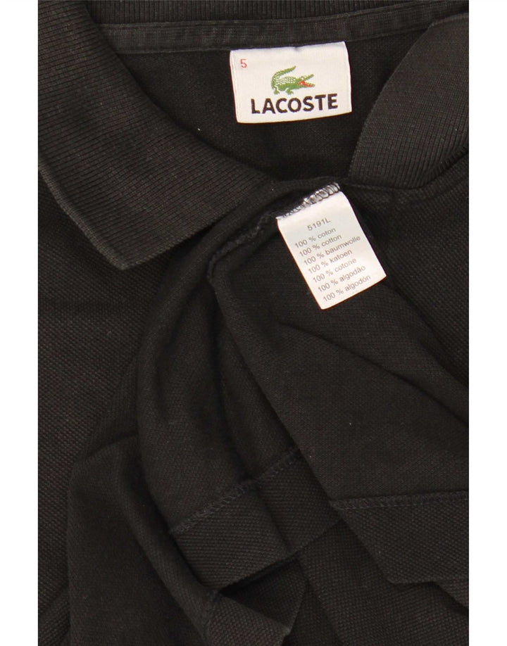 Tricou polo Lacoste pentru bărbați, mărimea 5, mare, negru, bumbac