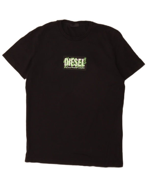 Tricou grafic pentru bărbați Diesel Top mic, negru, bumbac