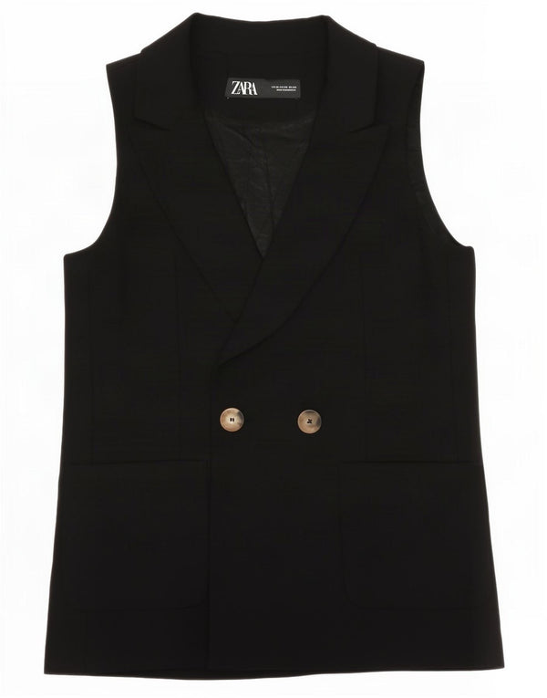 Jachetă blazer pentru femei fără mâneci Zara UK 6 XS Negru