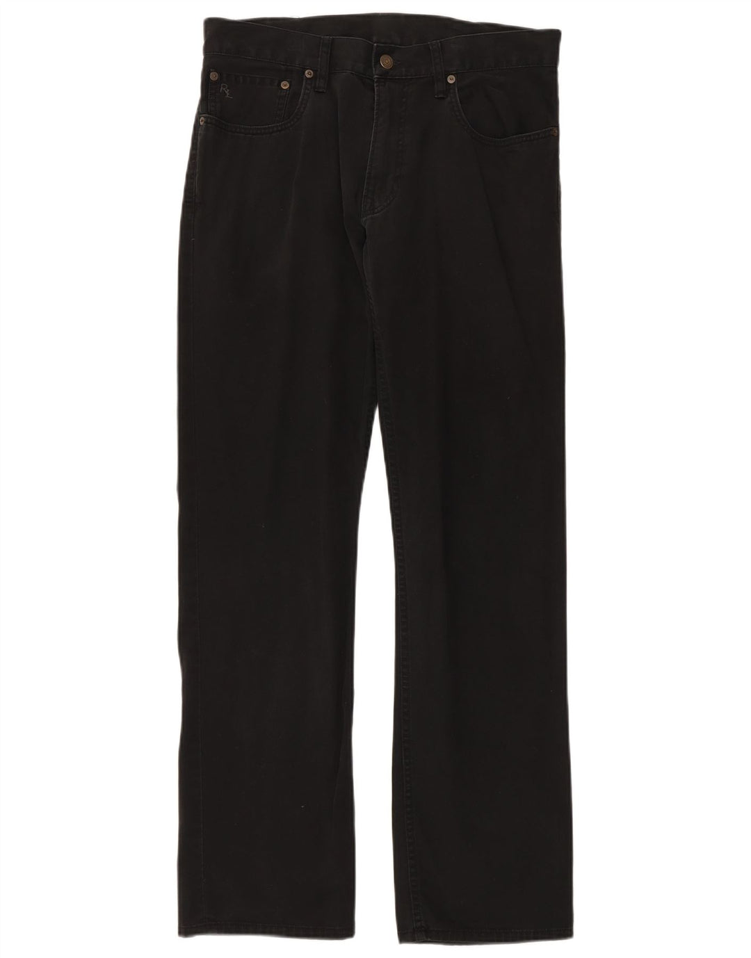 POLO RALPH LAUREN Blugi drepti pentru bărbați W32 L32 bumbac negru