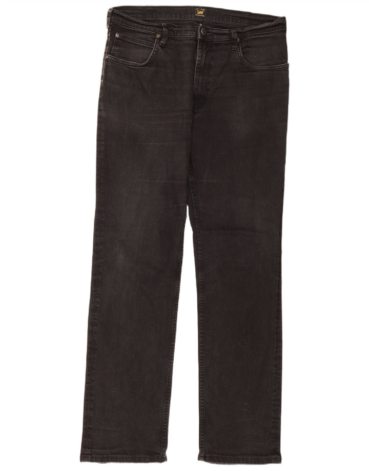 Blugi drepti Brooklyn pentru femei Lee W36 L34 bumbac negru