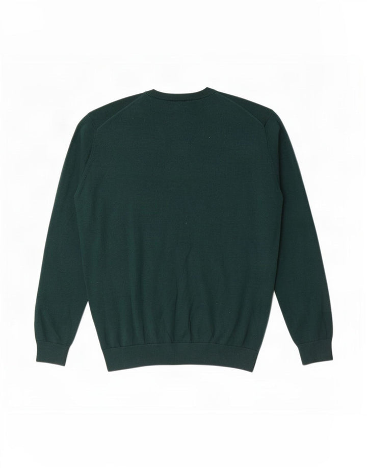 Pulover cu decolteu în V Lacoste pentru bărbați, mărimea 6 XL verde